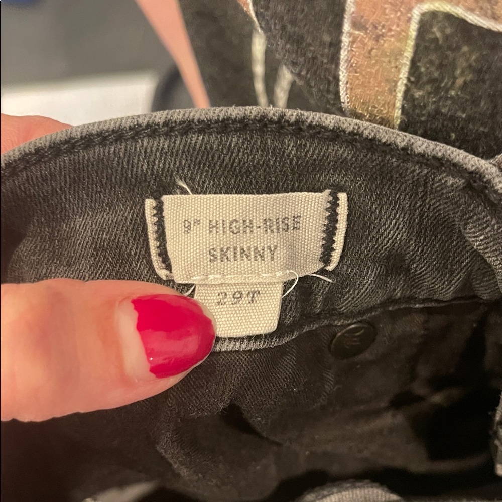 Madewell High-Rise Skinny Jeans - Gray/black
